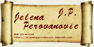 Jelena Perovanović vizit kartica